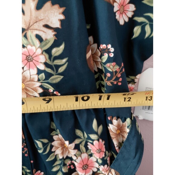 Zac Kids Girls Midnight Blue Floral Short Sleeve Smocked Dress Size 18(XXL) NWT - Picture 13 of 14